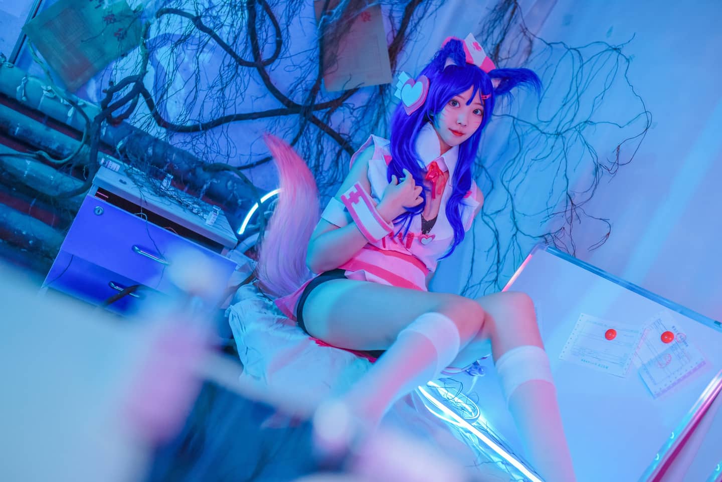 英雄联盟 阿狸护士同人cosplay-萌图百科