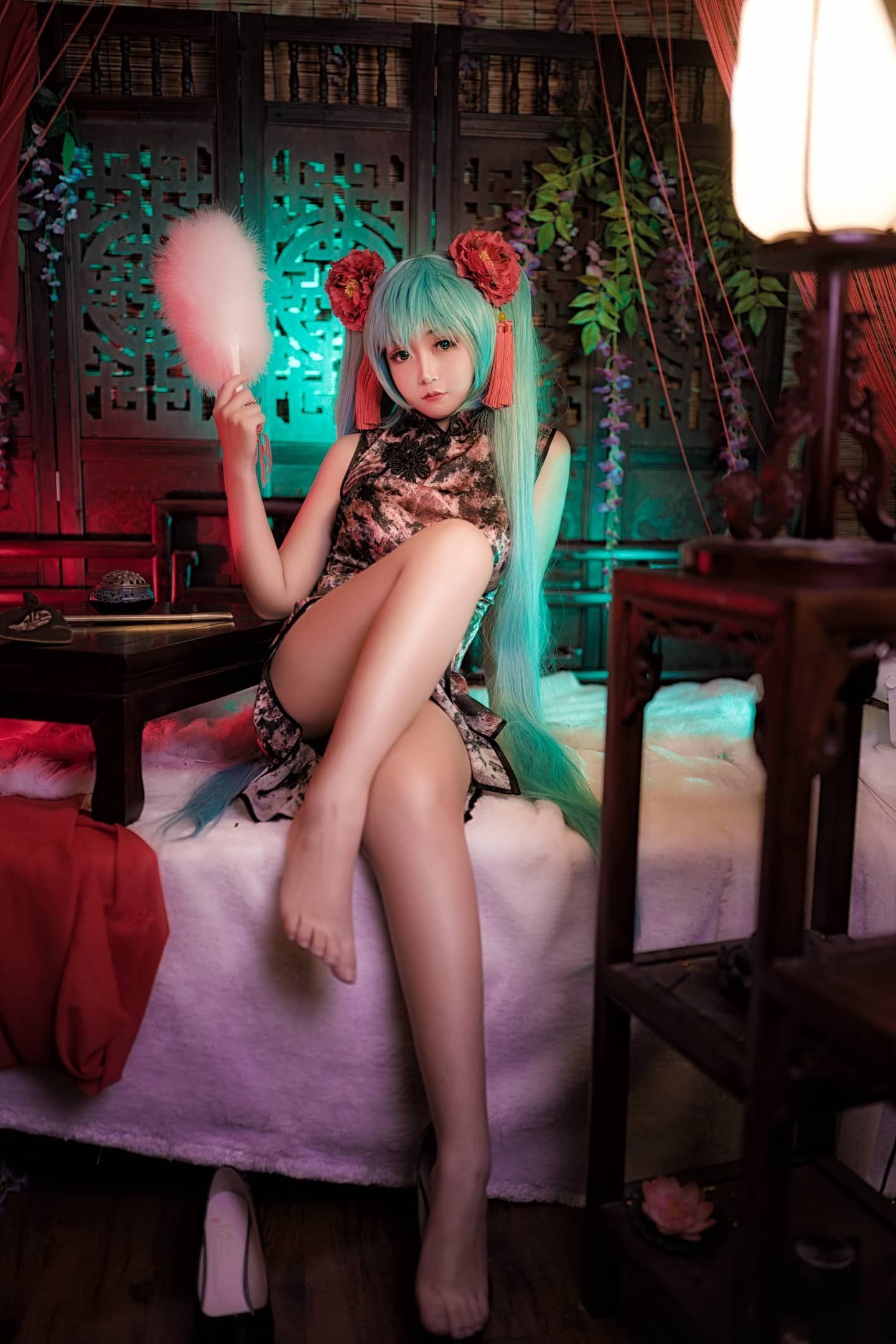 miku插画初音旗袍cosplay-萌图百科