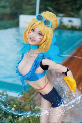 英雄联盟 奥莉安娜cosplay-萌图百科