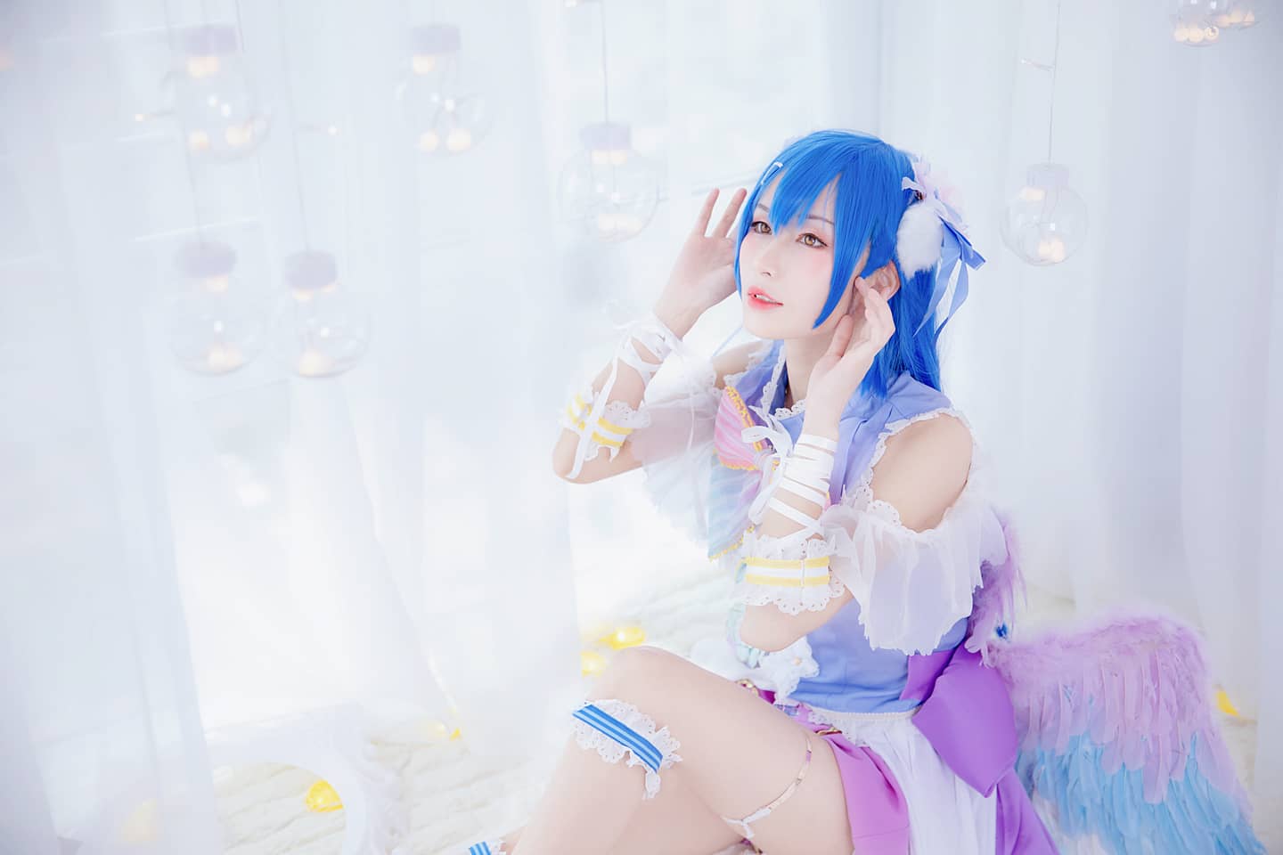 lovelive 田园海未cosplay 白色情人节-萌图百科
