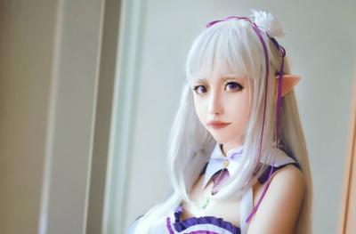 艾米莉亚cosplay，哎呀完全可爱不起来呢-萌图百科