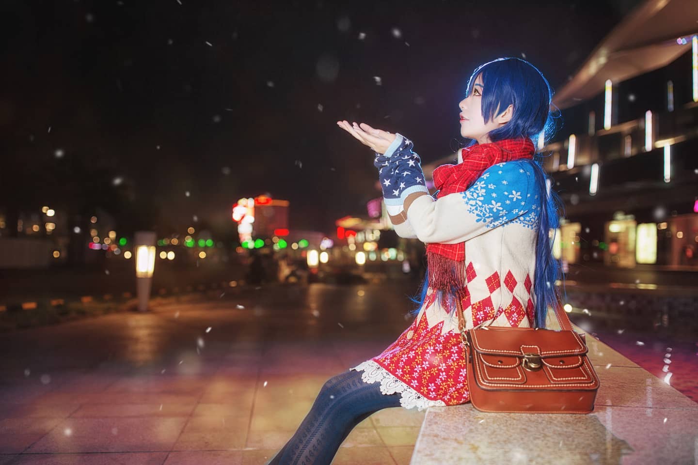 园田海未cosplay 明年还要一起过圣诞节~-萌图百科