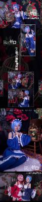 Re从零开始的异世界拉姆蕾姆cosplay-萌图百科