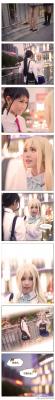 SQ孙璟秋瞳天桥上cosplay-萌图百科