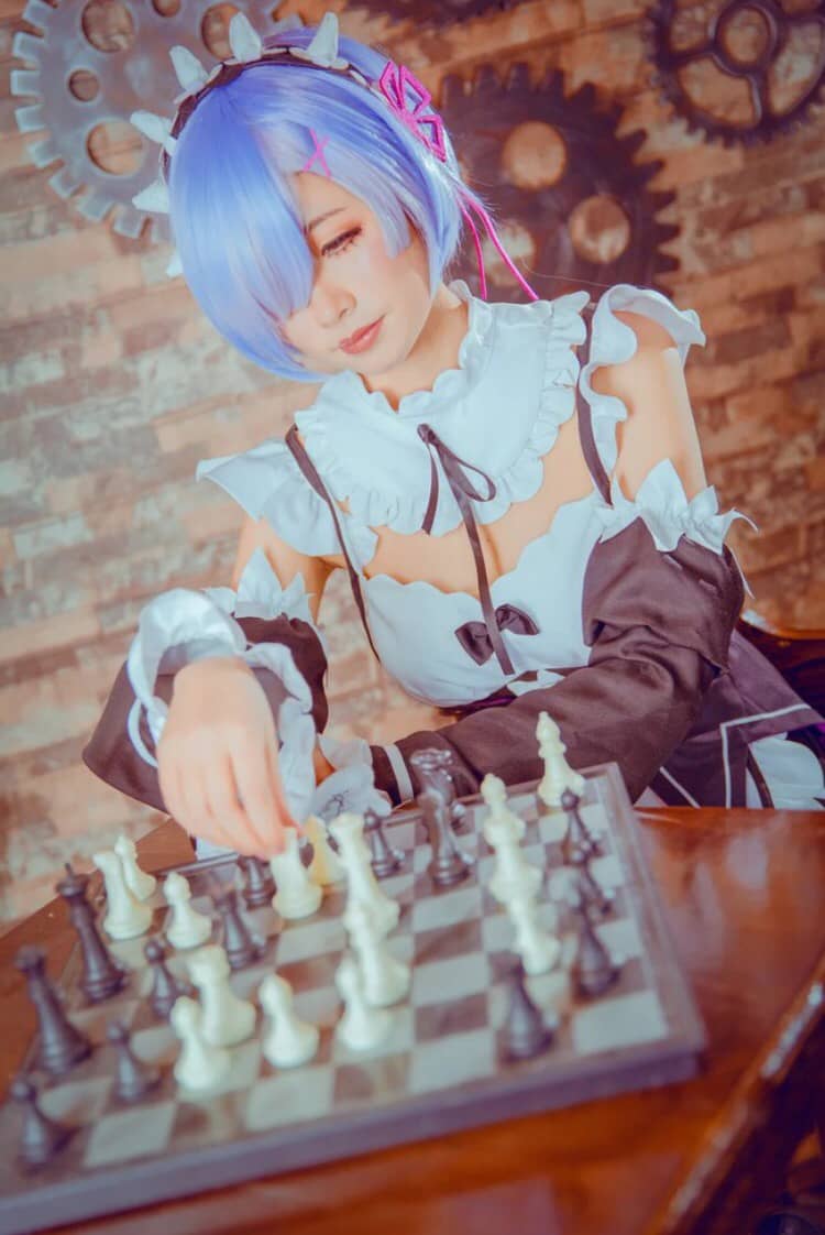 蕾姆cosplay 昴，这一局你输了哦-萌图百科