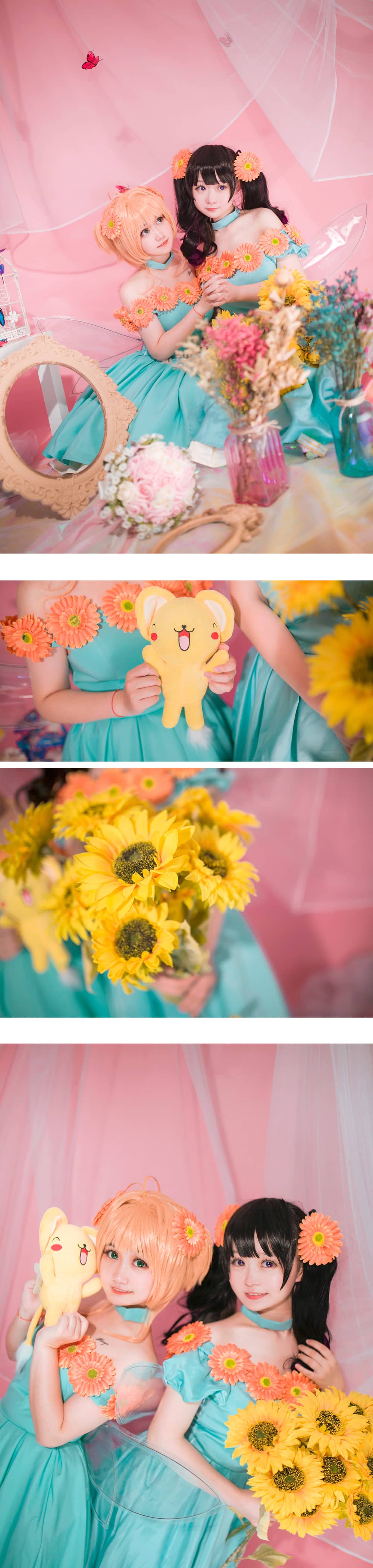 【 魔卡少女樱】向日葵插画知樱cosplay-萌图百科