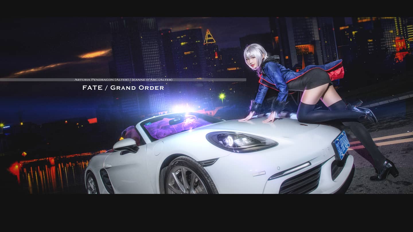 黑贞德和黑saber的长腿跑车秀-萌图百科