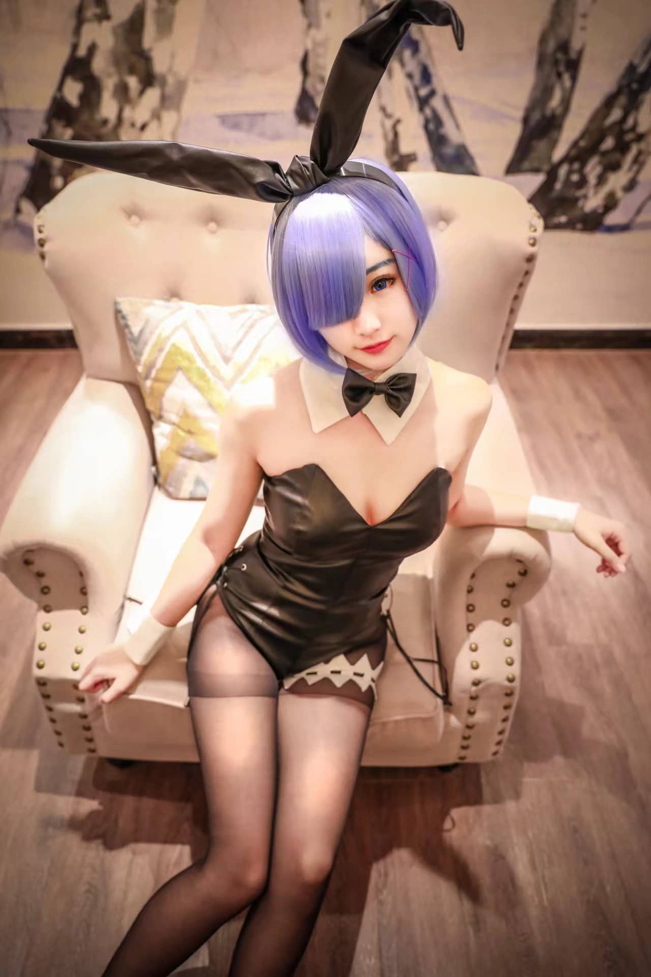 从零开始的异世界  雷姆黑丝cosplay-萌图百科