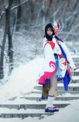 阴阳师手游  雪女月见之樱cosplay-萌图百科