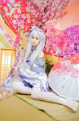 艾米莉亚妖精祭奠和服cosplay-萌图百科