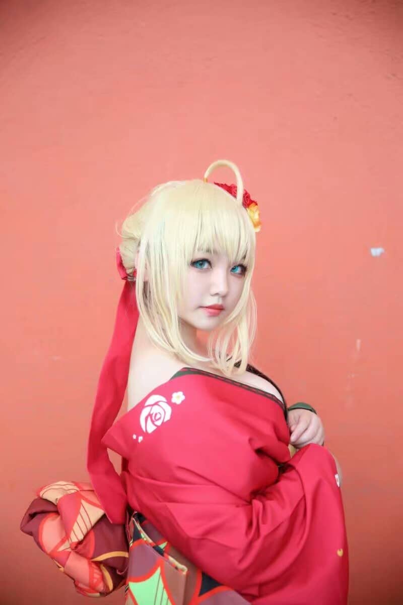 尼禄 振袖和服cosplay-萌图百科