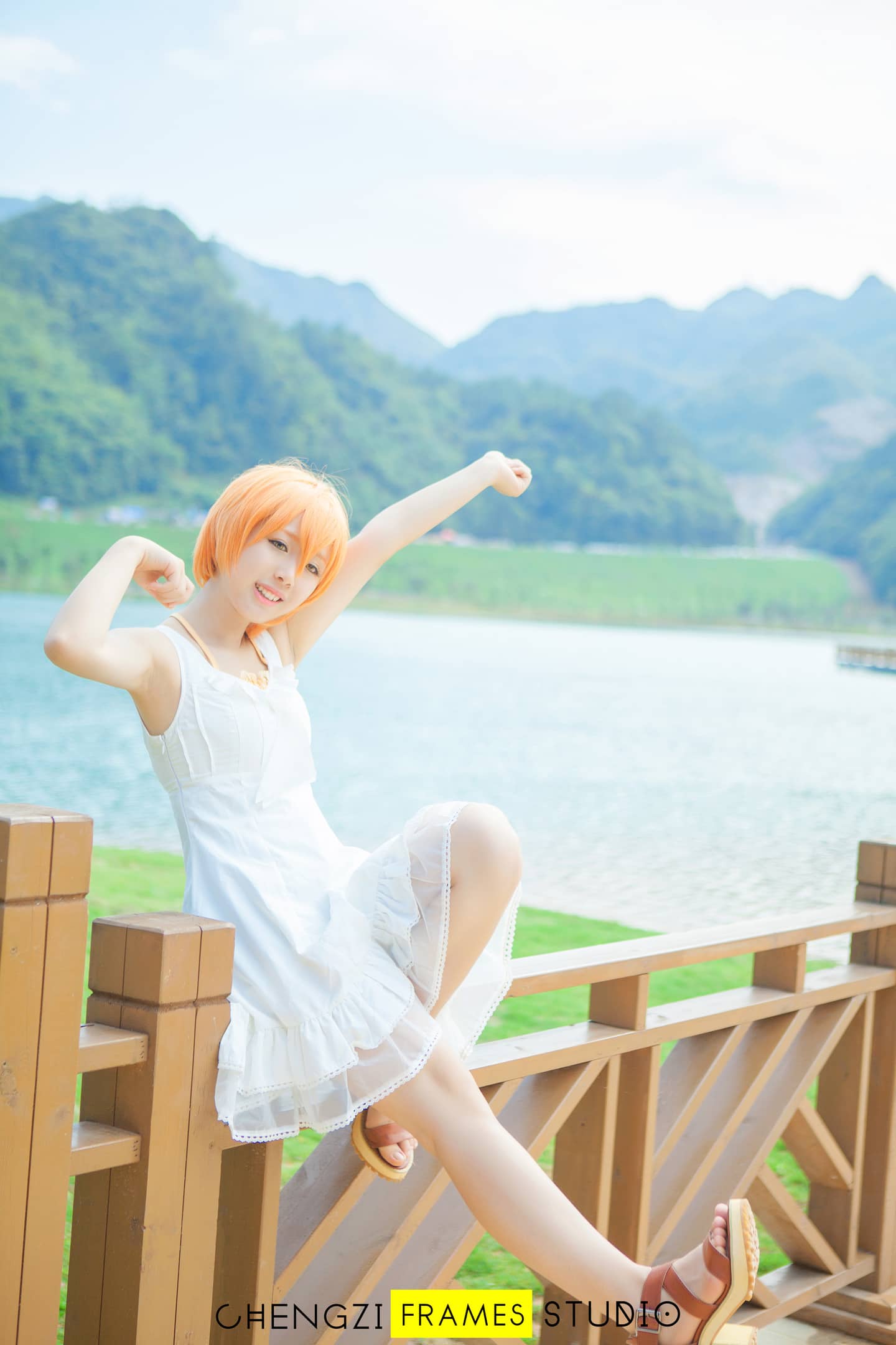 DC1990 LOVE!LIVE!白裙凛喵cosplay-萌图百科