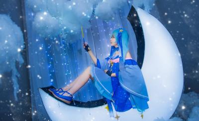 Miku星与雪的公主cosplay-萌图百科