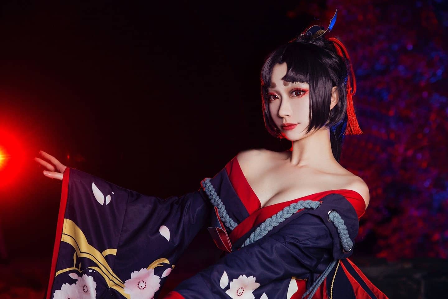 《阴阳师》妖刀姬樱雨刀舞cosplay-萌图百科