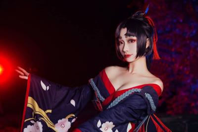 《阴阳师》妖刀姬樱雨刀舞cosplay-萌图百科