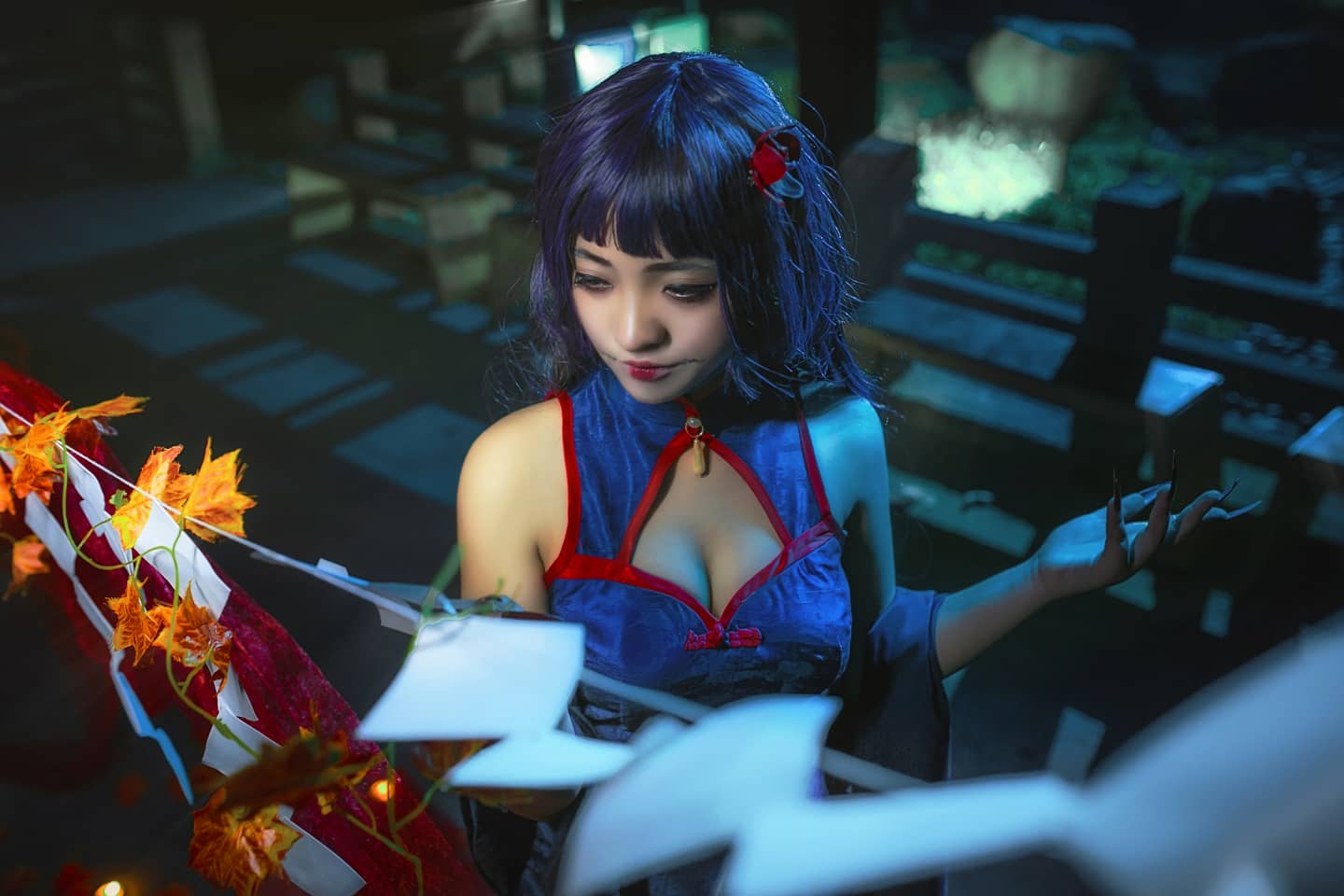 阴阳师鬼女红叶同人旗袍cosplay-萌图百科